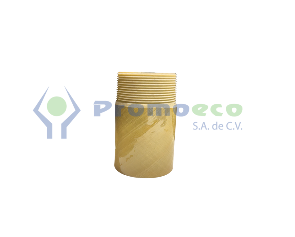 Adaptador Campana x Rosca Macho de Fibra de Vidrio 3"
