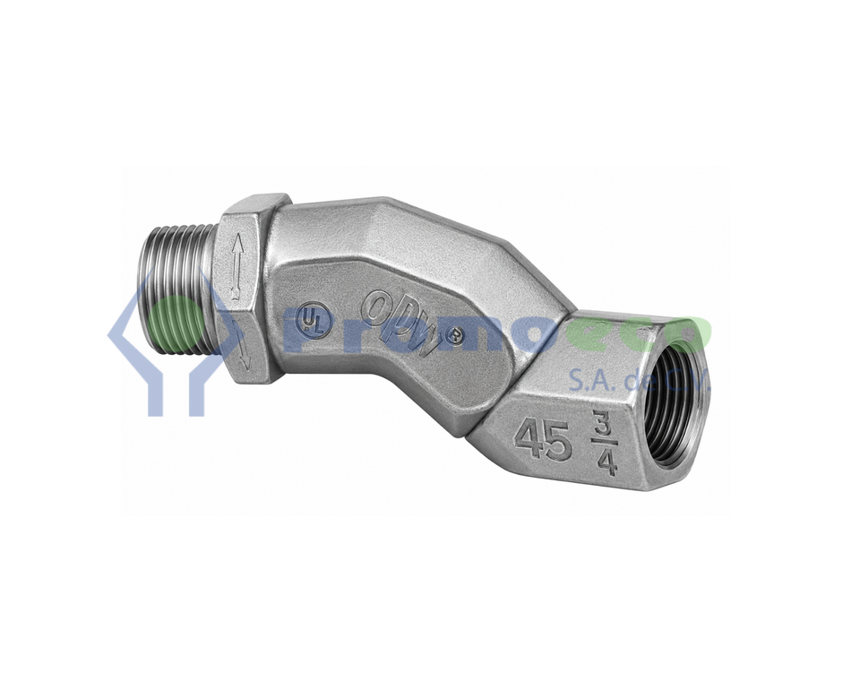 Destorcedor OPW de 45° para Manguera de Combustible 3/4"