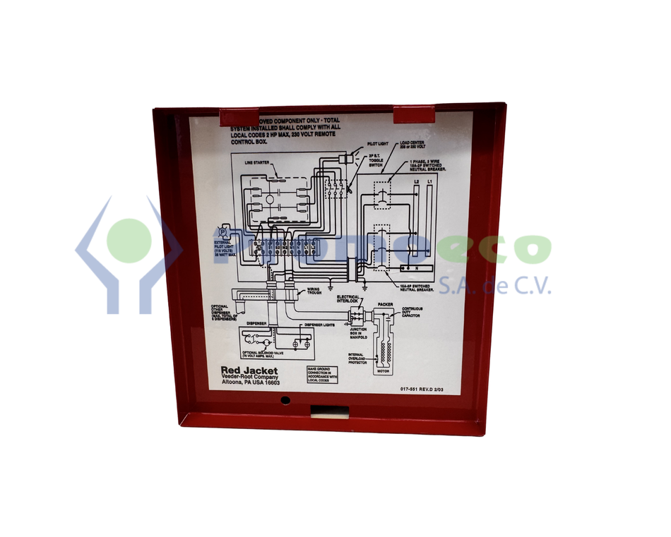 Caja de Control Estándar con Bobina de 115 VAC para Bombas Red Jacket