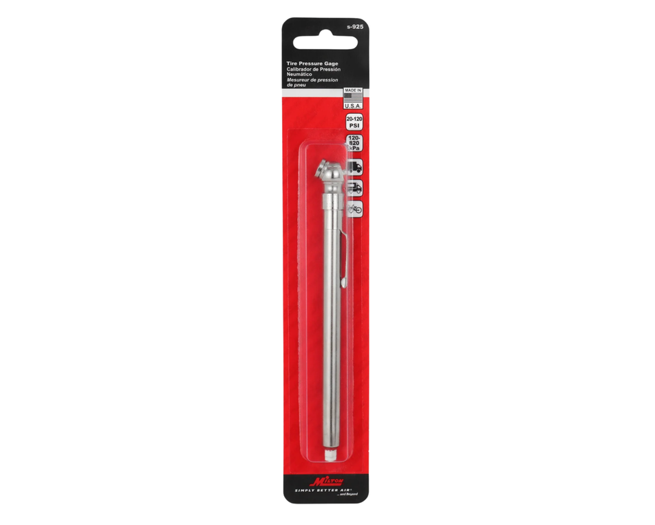 Calibrador para Aire Tipo Pluma de 20 a 120 psi.