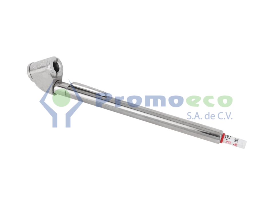 Calibrador para Aire tipo Pluma Doble Válvula a 20 a 120 psi.