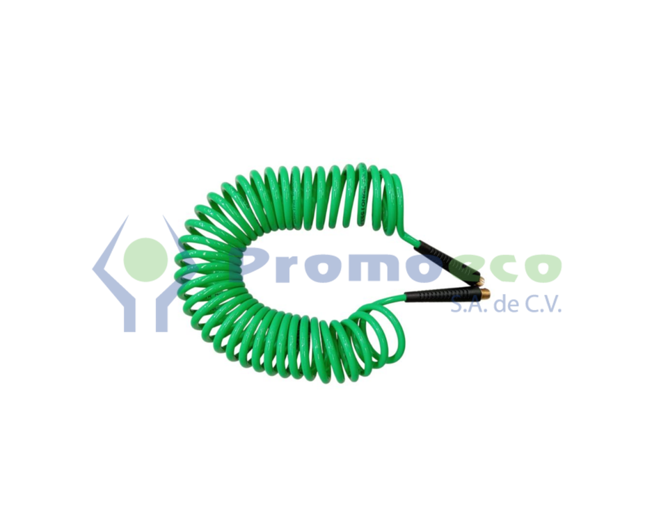 Manguera verde espiral 7 metros