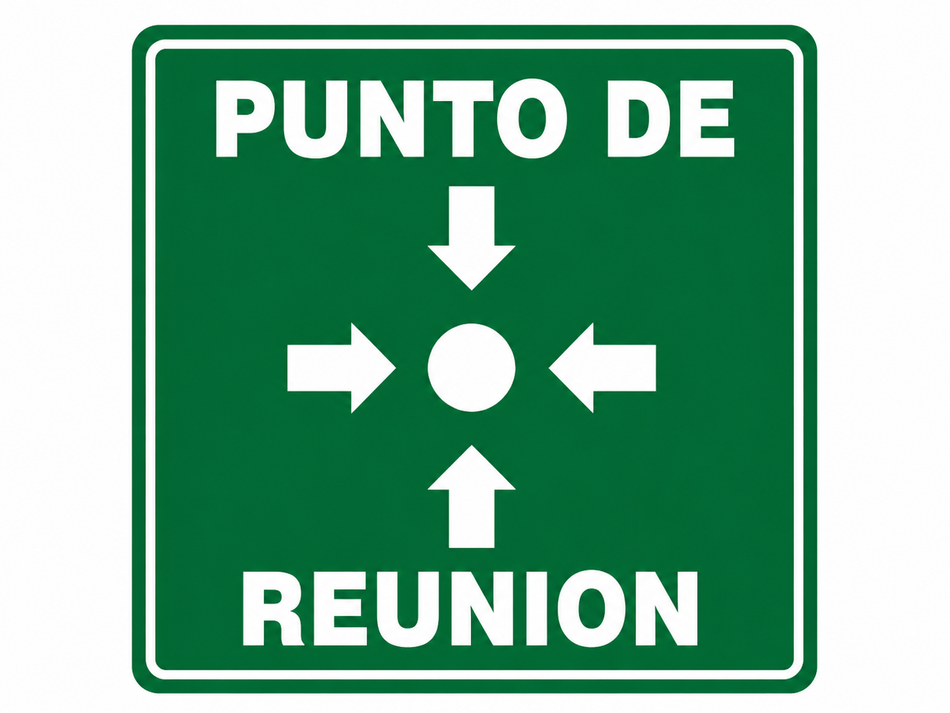 Señalamiento de Punto de Reunión en Lámina