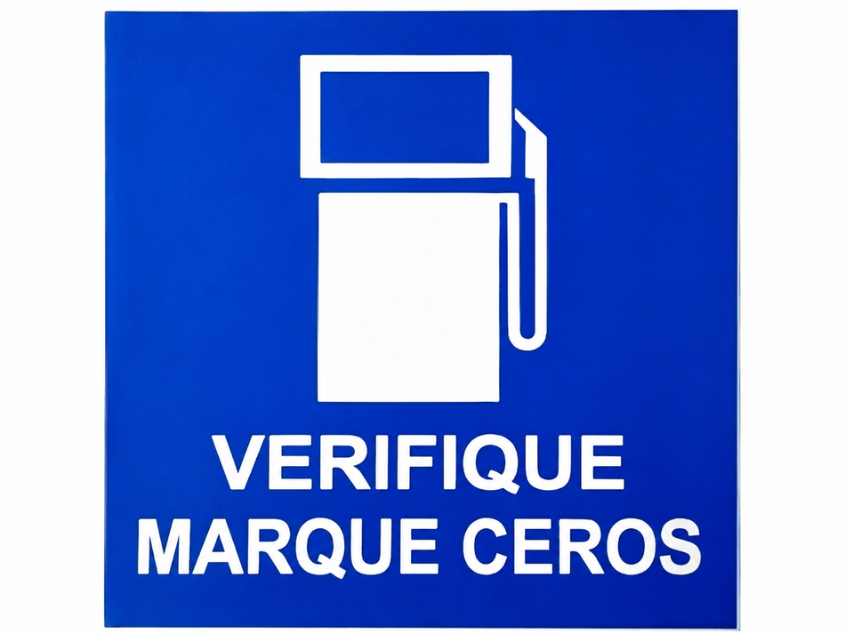 Calcomanía "Verifique Marque Ceros" para Dispensario