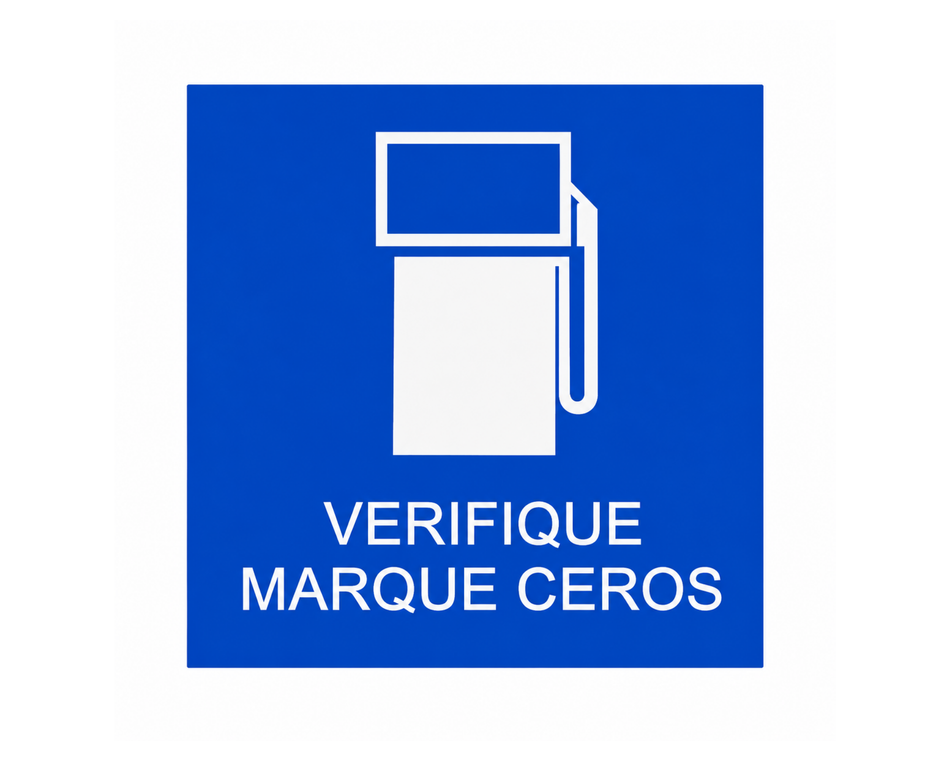 Calcomanía Lexan "Verifique Marque Ceros"