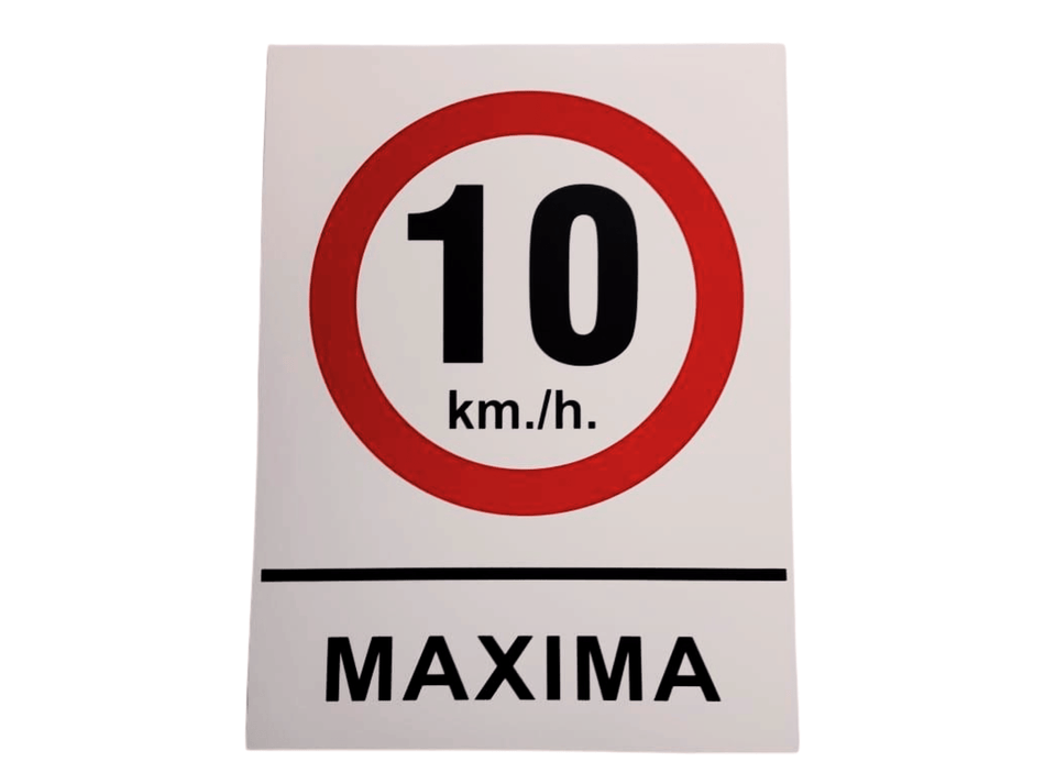Calcomanía Reflejante Velocidad Máxima 10 km/h