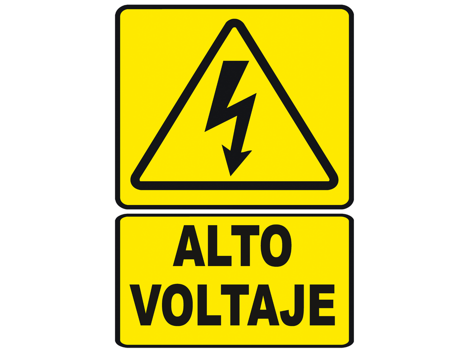 Señalamiento de Peligro Alto Voltaje en Lámina