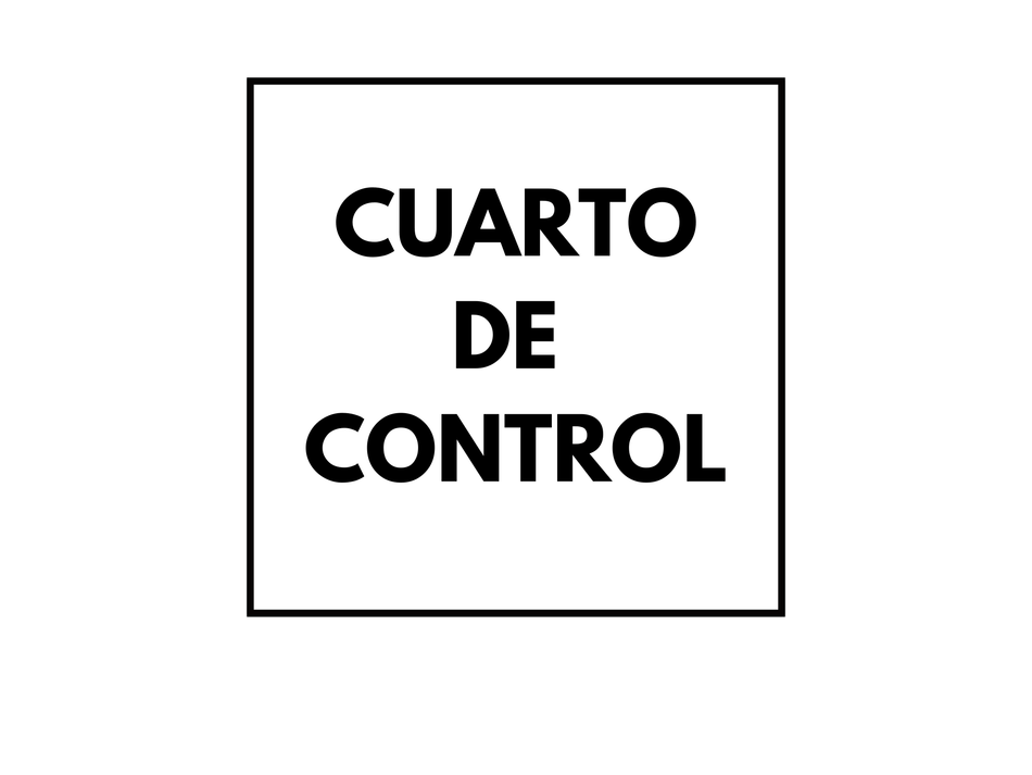 Señalamiento de Cuarto de Control en Lámina