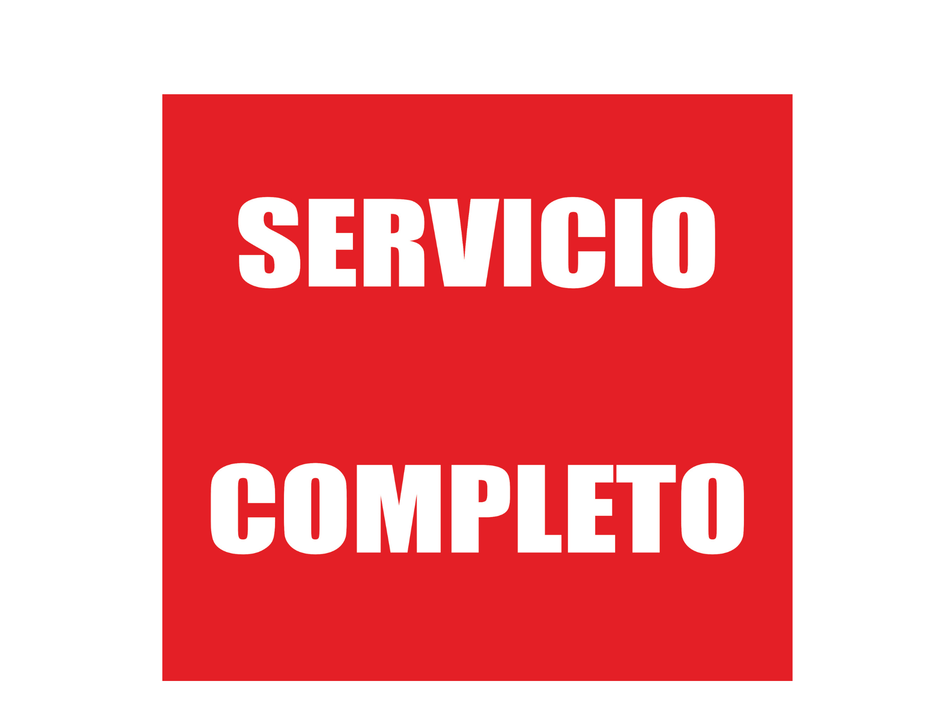 Cartel de Servicio Completo en Vinil
