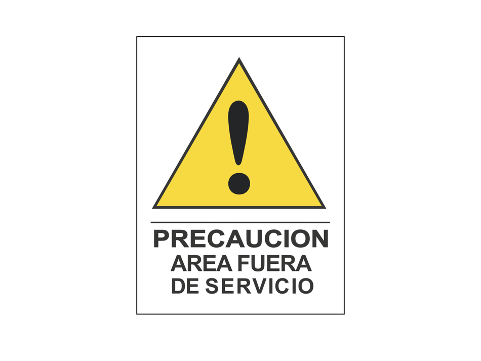 Calcomanía para Biombo "Precaución"
