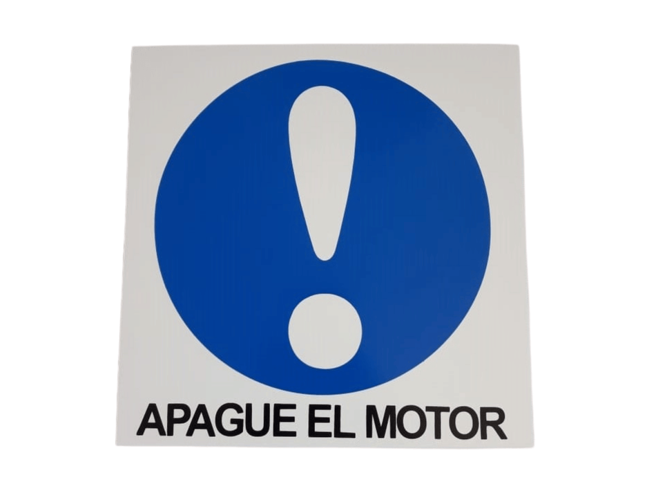 Calcomanía "Apague el Motor"