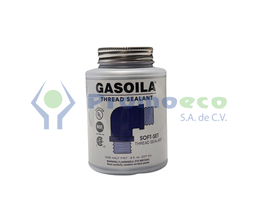Sellador de Roscas Gasoila® Soft-Set con PTFE de 1/2 Pinta (SS08)