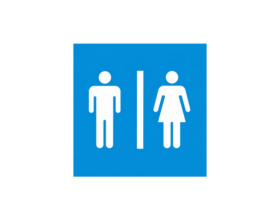 Señalamiento de Baños en Lámina
