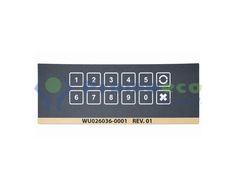 Calcomanía para Teclado de Preselección de 12 Botones Wayne